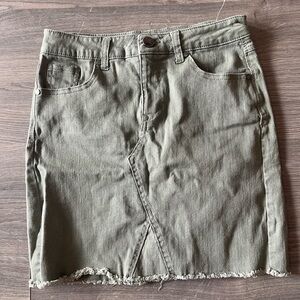 1822 denim- green denim skirt, size 4